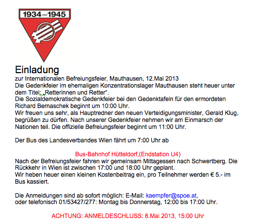 Einladung Mauthausen 2013